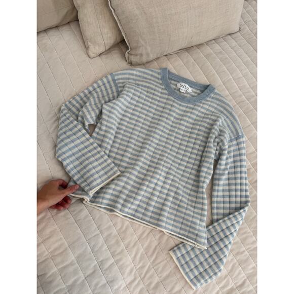 velvet by Graham and Spencer striped cashmere sweater - Picture 7 of 7